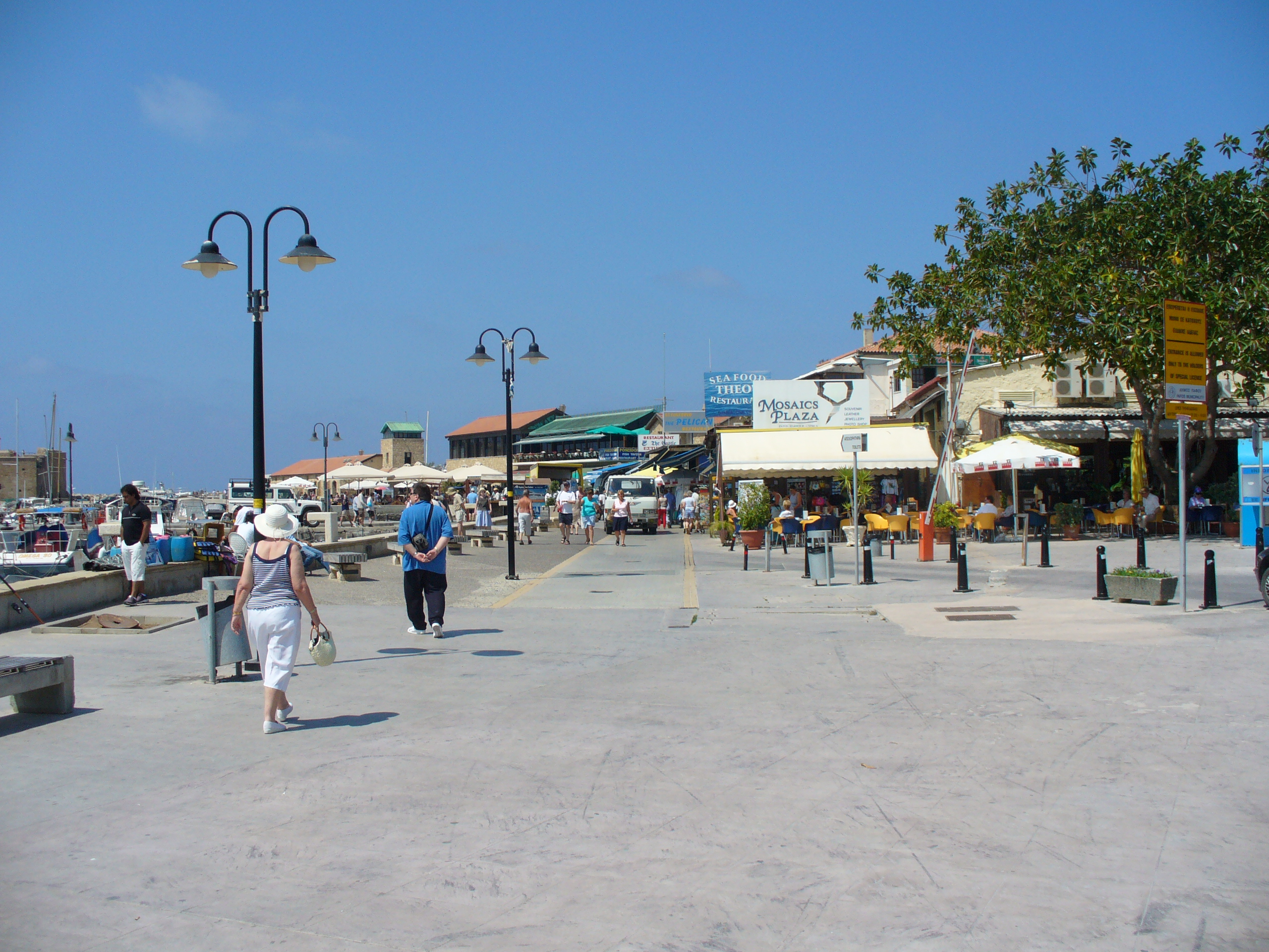 Paphos seafront heading towards the harbour - click on the image to ...
